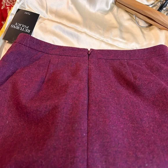 Plum pencil skirt (wool) from Pure Collection in the UK.
